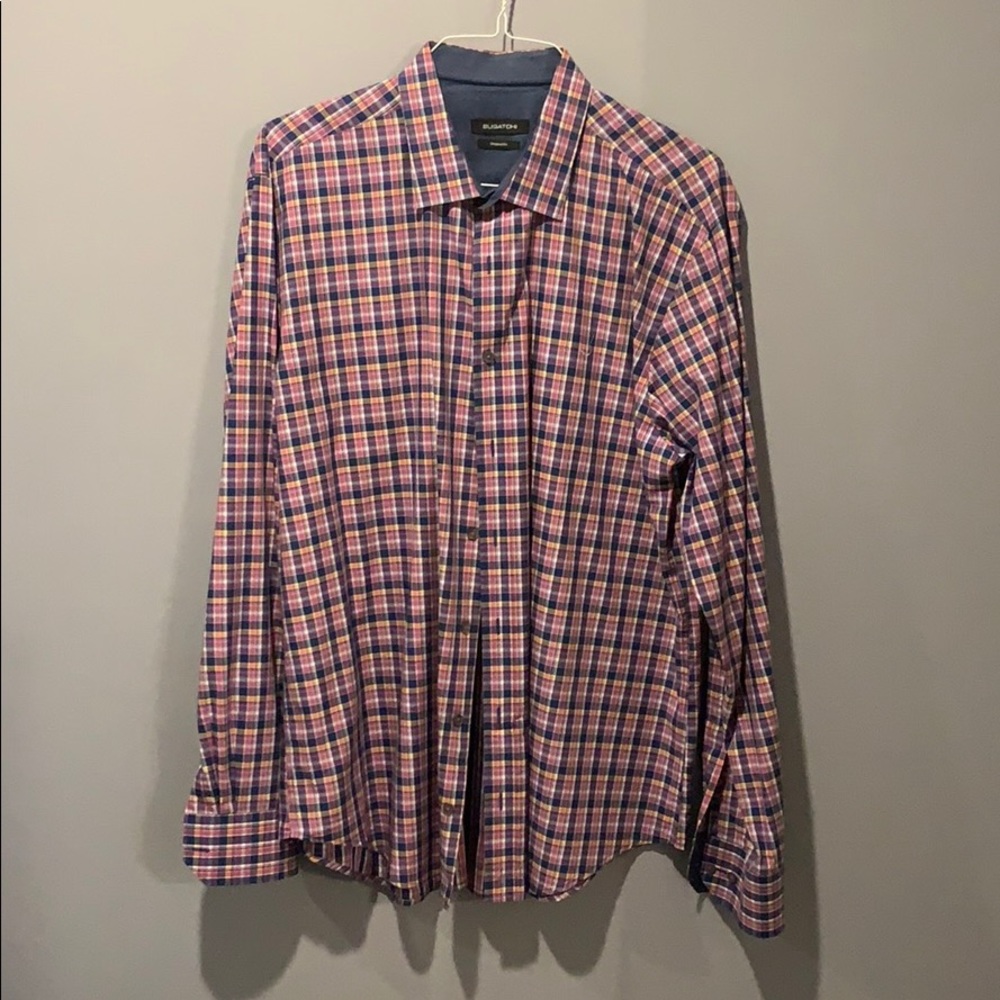 BUGATCHI SHAPED FIT LONG SLEEVE